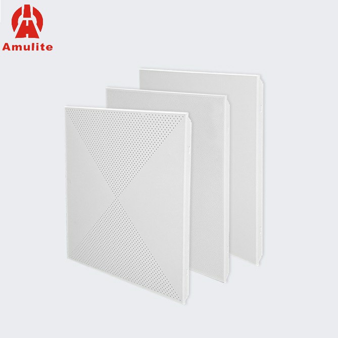 Amulite aukštos kokybės interjero metalinės dekoratyvinės aliuminio pakabinamos netikrų lubų plytelės