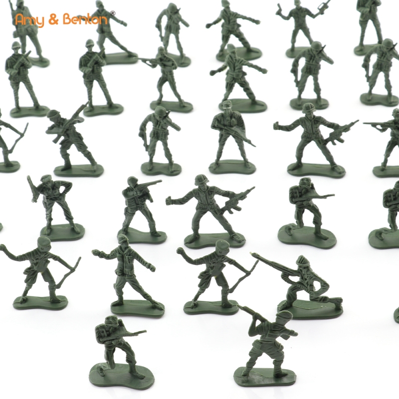 36 Stück verschiedene Posen-Spielzeugsoldatenfiguren Armeemänner grüne Soldaten