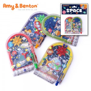 Space Thema Pinball Games, Set vun 2 ， Party Favours for Kids, Party Goodie Bag Filler, Holiday Stocking Stuffers, Road Trip Toys, Great Prize Bin Additioun