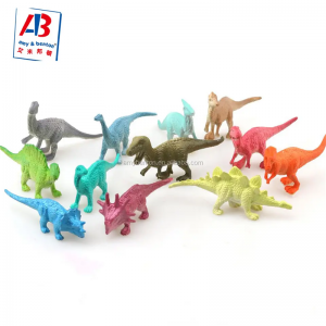 12 Packs Mini Dinosaur Figures, Yas Dinosaurs Assorted Dinosaur Cupcake Toppers rau Cov Menyuam Me Me Me Me