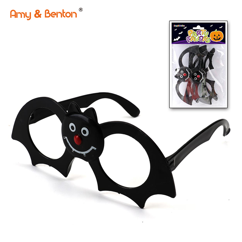 Heißer Verkauf Partygeschenke Neuheit Kunststoff Halloween Fledermaus Sonnenbrille Dekoration für Kinder