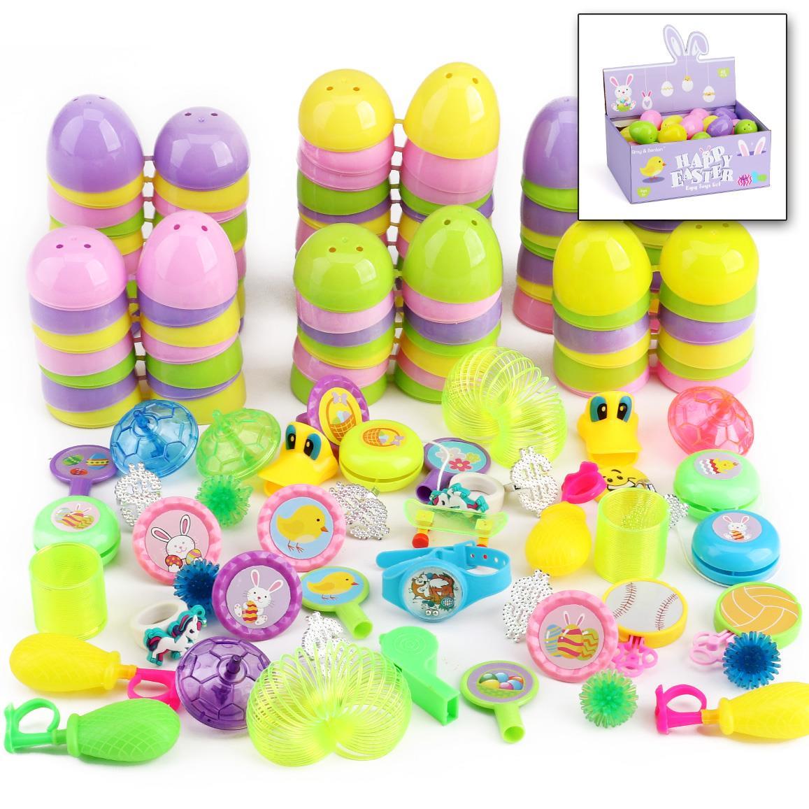 49Pcs Easter Party Nikmat Aneka pikeun Kids, Easter Bunny boneka kaulinan, Balik Hadiah pikeun murangkalih