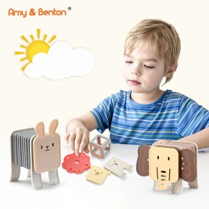 Amy & Benton Animal Magneettiset rakennuspalikat 76 kpl leluja lapsille 3+