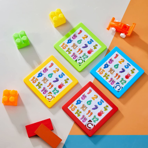 Puzzle Numri i rrëshqitjes Rrëshqitje Alfabeti anglisht Puzzle Lodra Slide Brain Teaser Puzzle Lojë e zhvillimit të inteligjencës Lodra Edukative Puzzle Lodra për fëmijë