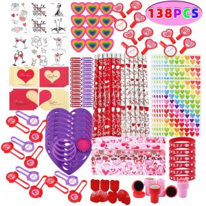 Valentine Party Favors Set for Kids, Chav Kawm Gift Exchange School Games Prizes, Valentines Day Gifts