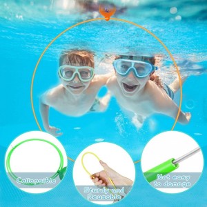 25 KS Swim Through Rings pro bazén, Pool Toys Hry Potápěčské hračky pro děti, Příslušenství pro podvodní bazény pro děti Dospívající