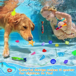 25 STKS swem deur ringe vir swembad, swembad speelgoed speletjies duik speelgoed vir kinders, onderwater swembad bykomstighede vir kinders tieners