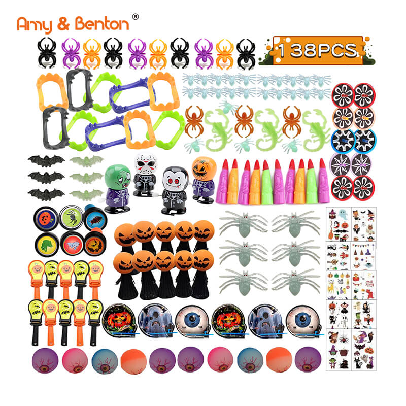 180Pcs Halloween Party Favors for Kids,Halloween Gag Gifts Novelty,Assorted Party Prizes