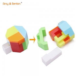Mini Brain Teaser Puzzles PlasticIntelligence Game Puzzles Toys pikeun Barudak sareng Dewasa