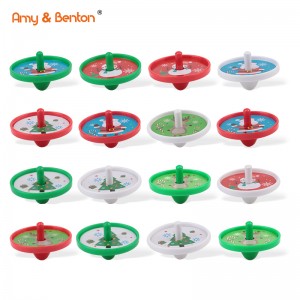 OEM Christmas Party Favors Toys Mini Plastic Spinning Top Toys