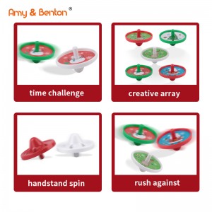 OEM ພັກວັນຄຣິດສະມາດ Favors Toys Mini Plastic Spinning Top Toys