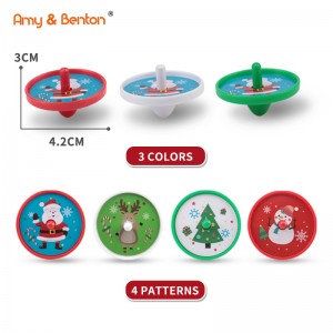 OEM ພັກວັນຄຣິດສະມາດ Favors Toys Mini Plastic Spinning Top Toys