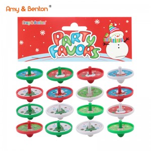 OEM Festa di Natale Favors Toys Mini Plastic Spinning Top Toys