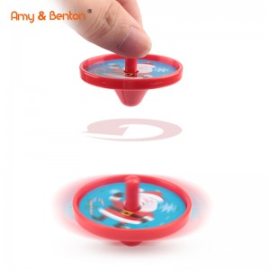OEM Chrëschtdagsparty favoriséiert Spillsaachen Mini Plastik Spinning Top Toys