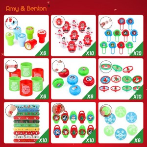 166 pcs Surtido de regalos de festa de Nadal Xoguetes Fidget Sets de xogos para Xoguetes e agasallos de festa para nenos