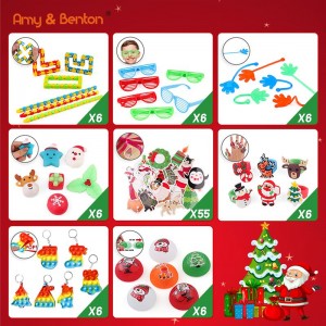 166 peces de regals de festa de Nadal Assortiment de joguines Fidget Jocs per a joguines i regals per a nens