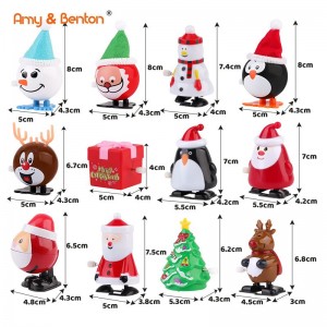 Amy & Benton 24 Pcs Christmas Wind Up Toy Assortments Stocking Stuffers for Christmas Party Favor Supply Accessories