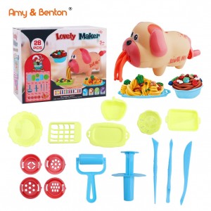 28 قطعة من مجموعة ألعاب المطبخ الممتعة لآلة المعكرونة للأولاد والبنات هدية عيد ميلاد للأطفال