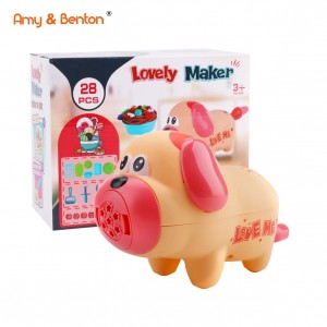 28PCS 국수 기계 재미있는 주방 놀이 장난감 세트 소년과 소녀 어린이를위한 생일 휴일 선물
