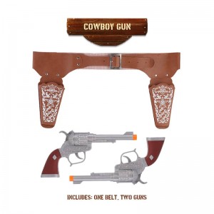 ကလေးများအတွက် ချိန်ညှိနိုင်သော Cowboy ခါးပတ်ပါသော 2 Piec Cowboy Guns၊ Cowboy ဝတ်စုံ