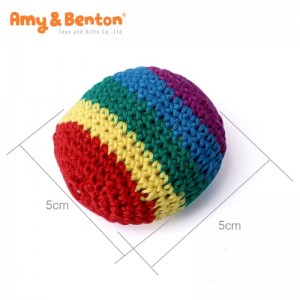 Sacos de saco Hacky Ball surtidos de ganchillo multicolor para niños y adultos