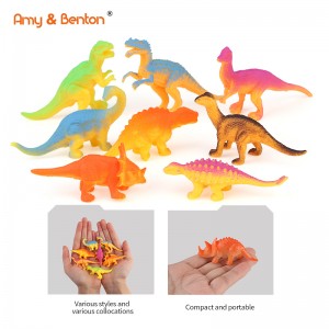 8 տուփ մինի դինոզավրերի գործիչներ Պլաստիկ դինոզավրային խաղալիքներ տղաների համար, աղջիկների համար, փոքր երեխաների համար, Զատկի նվերներ մանրանկարչություն խաղալիքներ Դինոզավրային տորթերի տորթեր Ծննդյան տոների համար նախատեսված պարագաներ