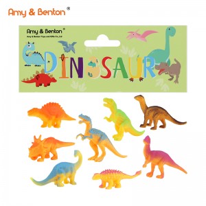 8 កញ្ចប់ Miniature Dinosaur Figures Plastic Dinosaur Toys for Boys Girls Toddlers, Easter Gifts Miniature Toys Dinosaur Cake Toppers Birthday Supplies