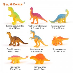 8 pakkausta minidinosauruksen figuurit muoviset dinosauruslelut pojille tytöille taaperoille, pääsiäislahjoja pienoisleluja dinosaurusten kakkupäätteille syntymäpäiväjuhlatarvikkeita