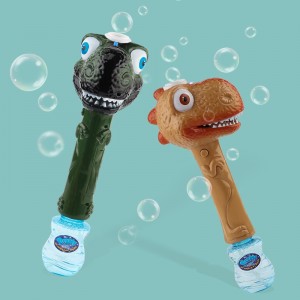 130 ml Dinosaurier-Blasenstab, Seifenblasen-Spielzeug, Seifenblasenmaschine für Kinder mit Lichtern