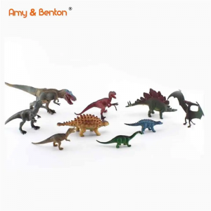 12 paquets de mini figures de dinosaures, decoracions de cupcakes de dinosaures assortits de dinosaures de plàstic per a nens petits