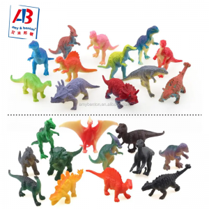12 Packs Mini Dinosaur Figures, Plastic Dinosaur Assorted Dinosaur Cupcake Toppers alang sa mga Bata nga Bata
