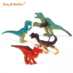 ຮູບໄດໂນເສົາ, 5 ນິ້ວ Jumbo Dinosaur Toy Playset (4 Pack), ວັດສະດຸທີ່ປອດໄພຫຼາກຫຼາຍຊະນິດໄດໂນເສົາຈິງ, Plastic Dinosaur Set Party Favors Toy for Kids Boys Toddler Educational