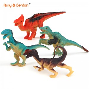 Figura di dinosauro, set da gioco giocattolo dinosauro jumbo da 5 pollici (confezione da 4), dinosauro realistico assortito in materiale sicuro, set di dinosauri dinosauro in plastica Bomboniere giocattoli per bambini Ragazzi Educativi