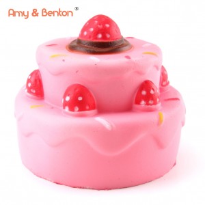 Stress Relief Double Strawberry Cake για Παιδιά Δώρο Γενεθλίων, Super Slow Rising, Απαλό, Χαλαρωτικό, Κατά του Άγχους Squeeze, Fidget Toy για παιδιά και ενήλικες