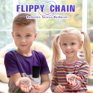 Flippy Chain Fidget Ludilo Biciklo Ĉeno Premo Anxiety Relief Fingraj Ludiloj
