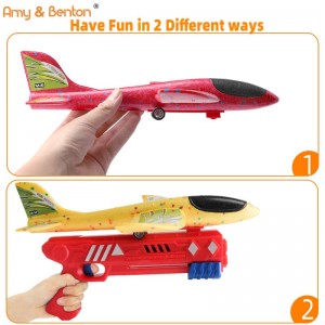 2 Letový režim Vonkajšie penové hádzacie lietadlo s odpaľovacími hračkami