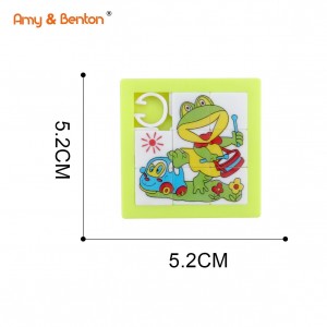 Frog Slide Puzzle Games Plastic Puzzle Brain Teaser Funny IQ Game Toys le Party Favors Limpho bakeng sa Bana.