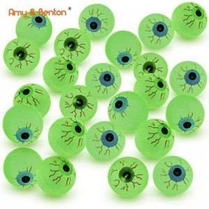 Glow in The Dark Eye Bouncing Balls 1.25 Inch High Bounce Balls for Kids, Glowing Party Favors and Goodie Bag Fillers for Boys and Girls
