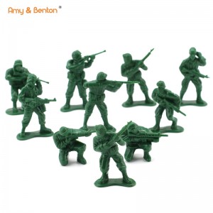 Soldats d'acció de l'exèrcit verd groc Figures de joguina homes de l'exèrcit