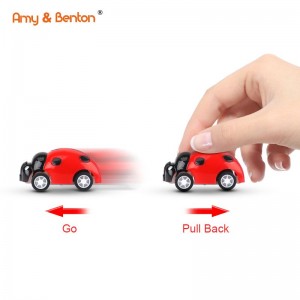 Amy&Benton 4 Buah Mainan Serangga Mobil Tarik Kembali untuk Bayi dan Mainan Mobil Kembali Mainan Balita