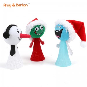 Christmas Jumping Smile Popper Launchers баҳор бозичаҳои Bouncy Party неъматҳои чулкаҳо