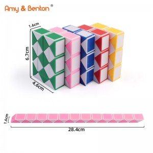 24 blokken Medium Magic Snake Cube Twist Puzzle Fidget Toy