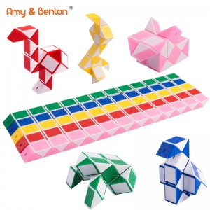 24 Blocks Medium Magic Snake Cube Twist Puzzle Fidget Toy