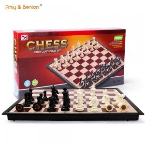 Класичний магнітний портативний дорожній шаховий набір, складна шахова настільна гра, портативні розвиваючі іграшки для дітей для двох гравців