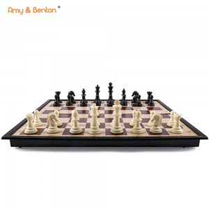 Klasszikus mágneses hordozható tartó utazó sakkkészlet összecsukható sakk társasjáték, hordozható oktatójátékok gyerekeknek, 2 játékos