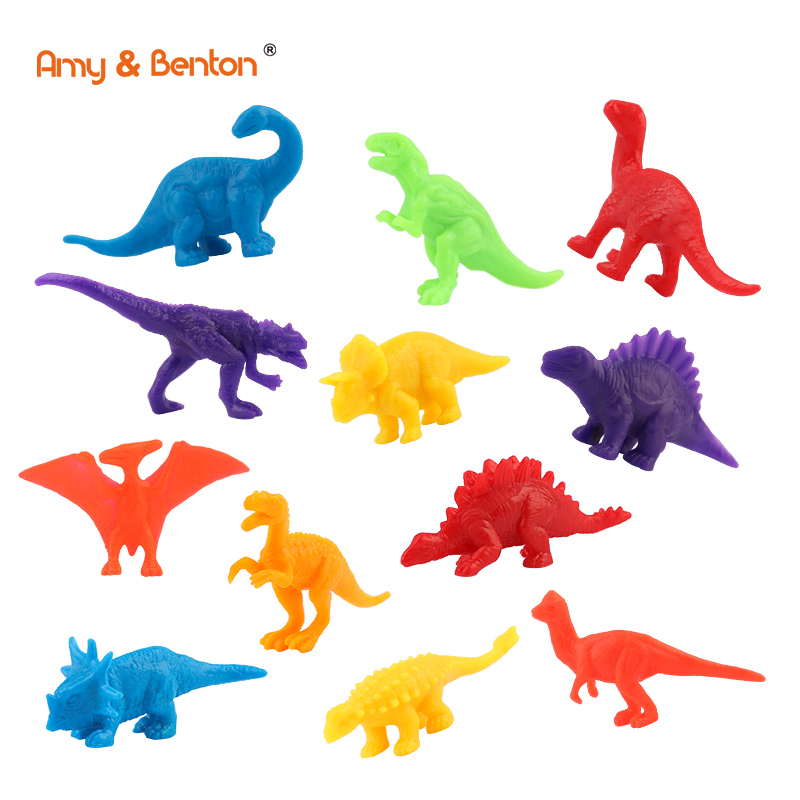 Mini-Dinosaurier-Partyzubehör-Set, verschiedene Dino-Party-Cupcake-Topper mit Dinosauriern für Kinder, Mädchen, Jungen im Alter von 3–8 Jahren