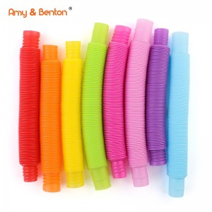 Novedade multicolor Mini Pop Tubes Sensory Stress Fidget Toys