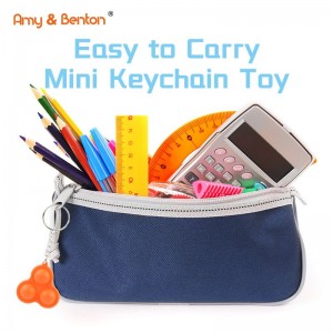 Mini Pop it Keychain Toys Gelembung Fidget Sensory Toys kanggo Kids diwasa