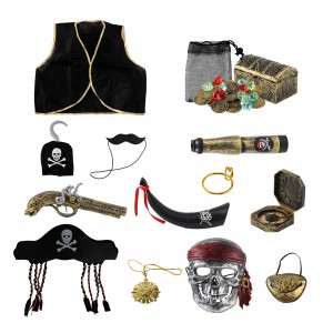 Pirate Treasure Play Set for Kids፣ Pirate Role-Play Toys፣ Pirate Costume Children መለዋወጫዎች