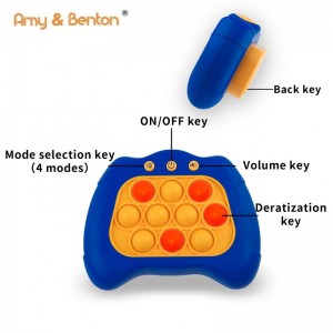Bubble Pop Relief Stres Shtyni konsolën e lojës së dorës Fidget Toy Light-Up Lodra me sensorë elektrike për fëmijë dhe të rritur